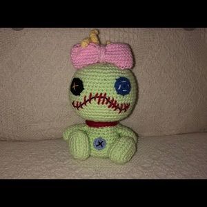 Crocheted Scrump character amigurumi